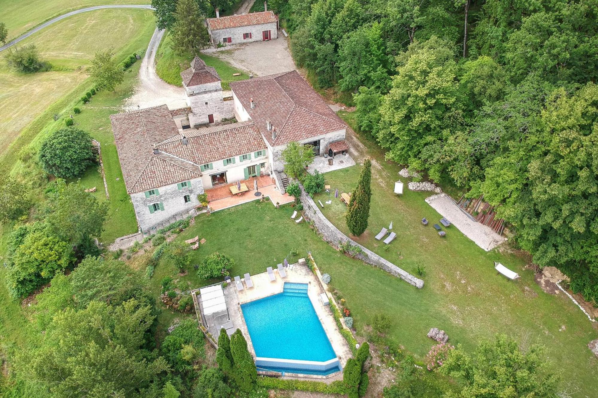 מלון Courbiac Manoir Le Moulinal47 - Vue Panoramique מראה חיצוני תמונה